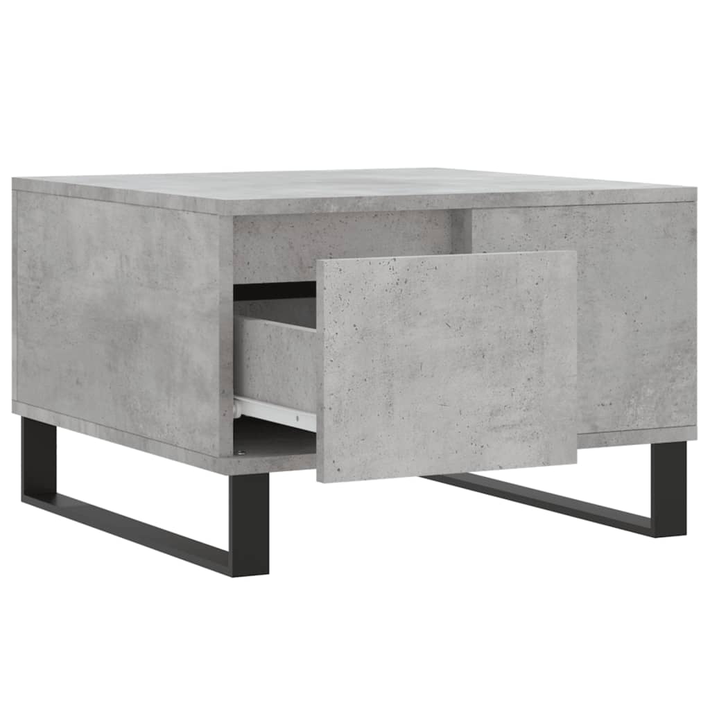 Mesa de centro 55x55x36,5 cm derivados madeira cinzento cimento