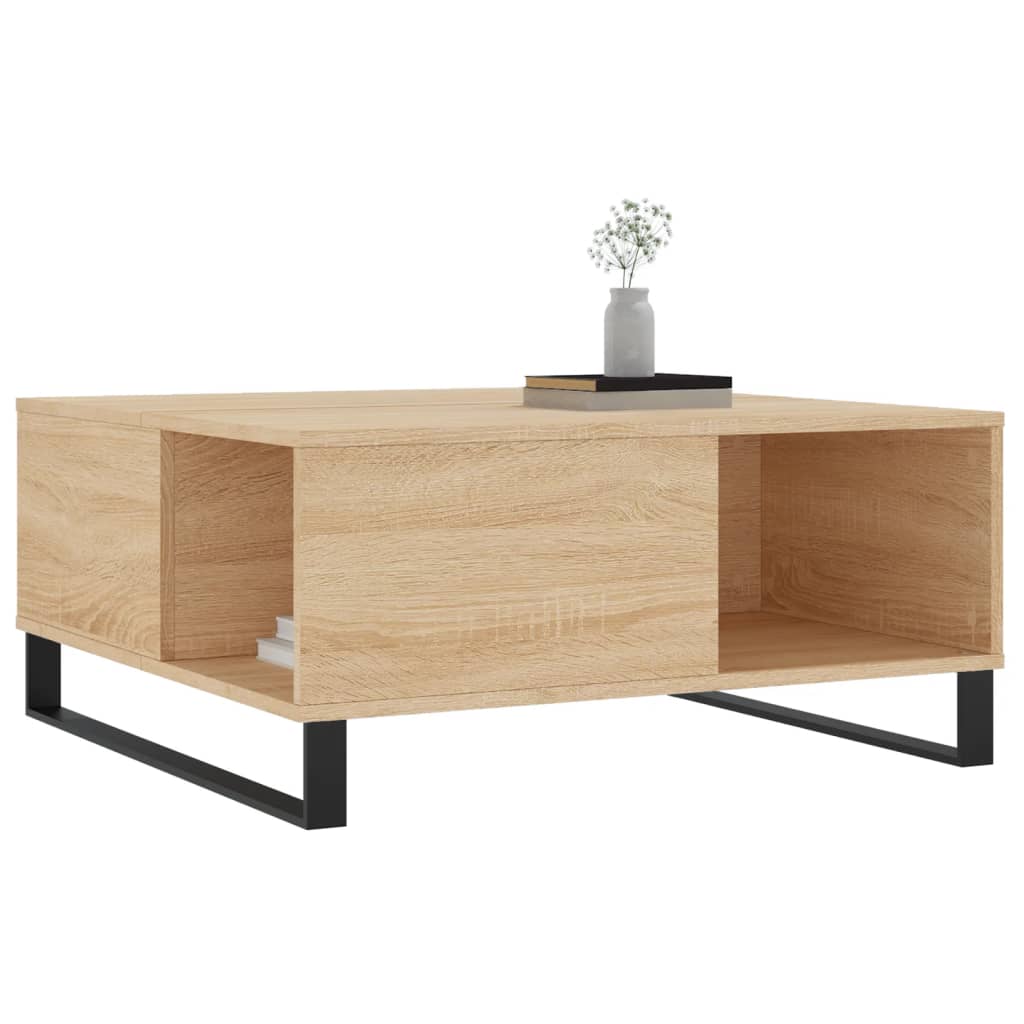 Mesa de centro 80x80x36,5 cm derivados madeira carvalho sonoma