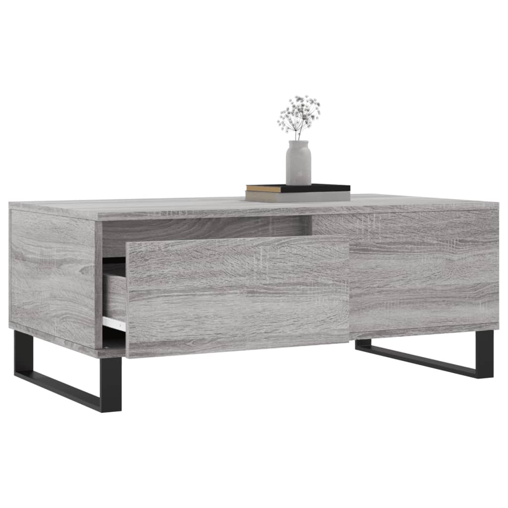 Mesa de centro 90x50x36,5 cm derivados madeira cinzento sonoma