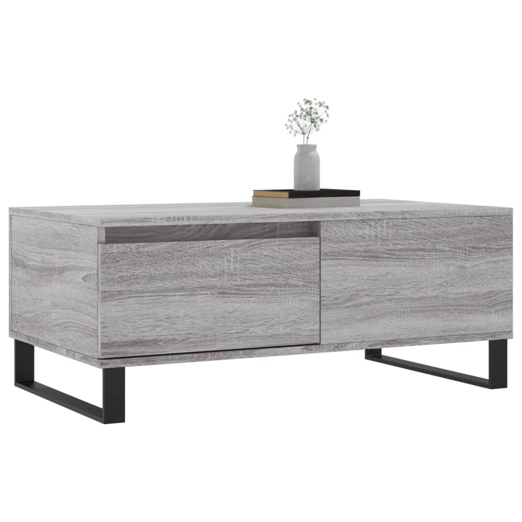 Mesa de centro 90x50x36,5 cm derivados madeira cinzento sonoma