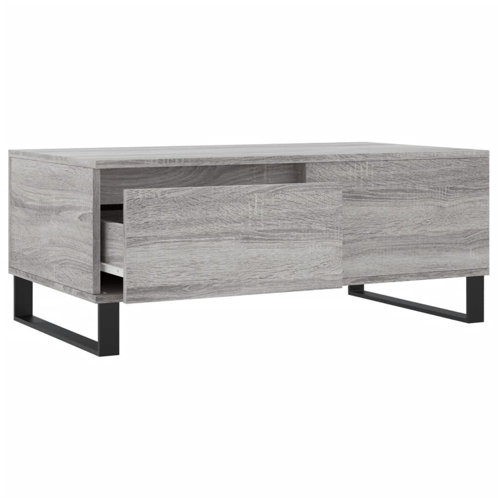 Mesa de centro 90x50x36,5 cm derivados madeira cinzento sonoma
