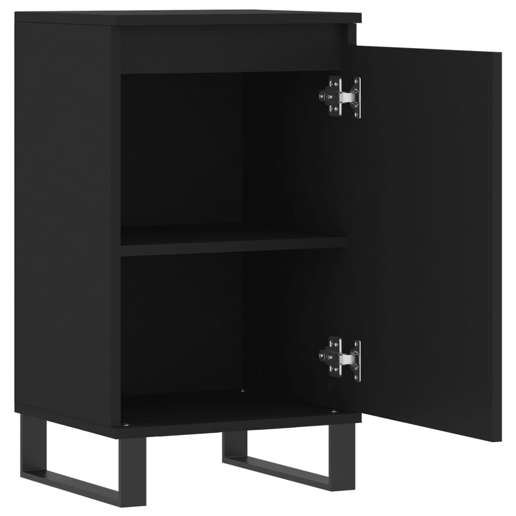 Aparadores 2 pcs 40x35x70 cm derivados de madeira preto