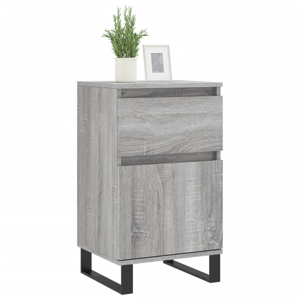 Aparadores 2 pcs 40x35x70 cm derivados madeira cinzento sonoma