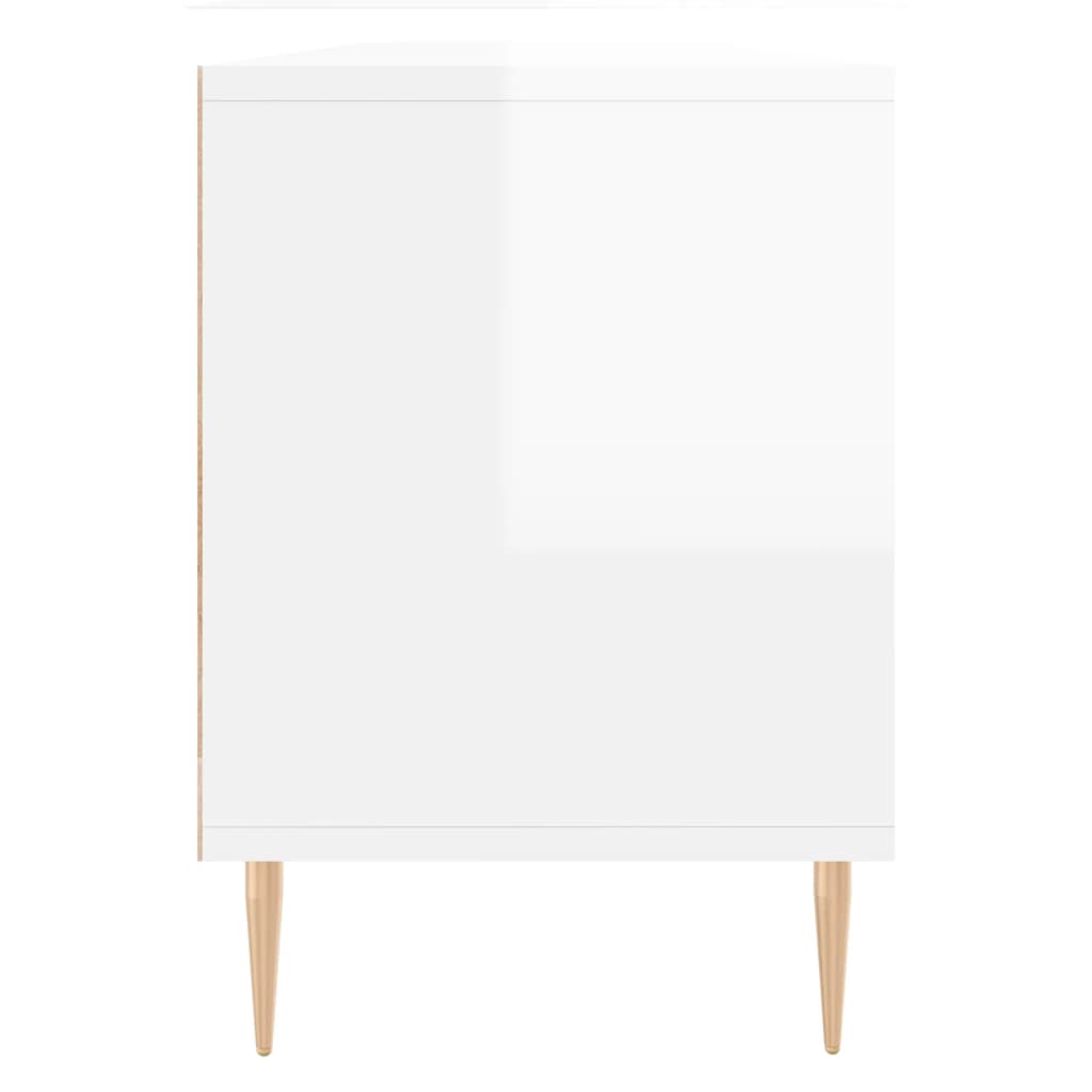 Móvel p/ TV 150x30x44,5 cm derivados madeira branco brilhante