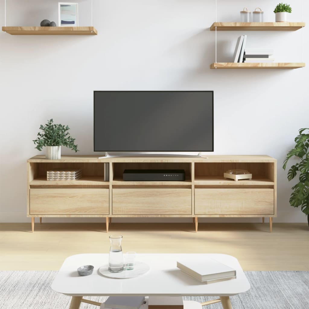 Móvel de TV 150x30x44,5 cm derivados de madeira carvalho sonoma