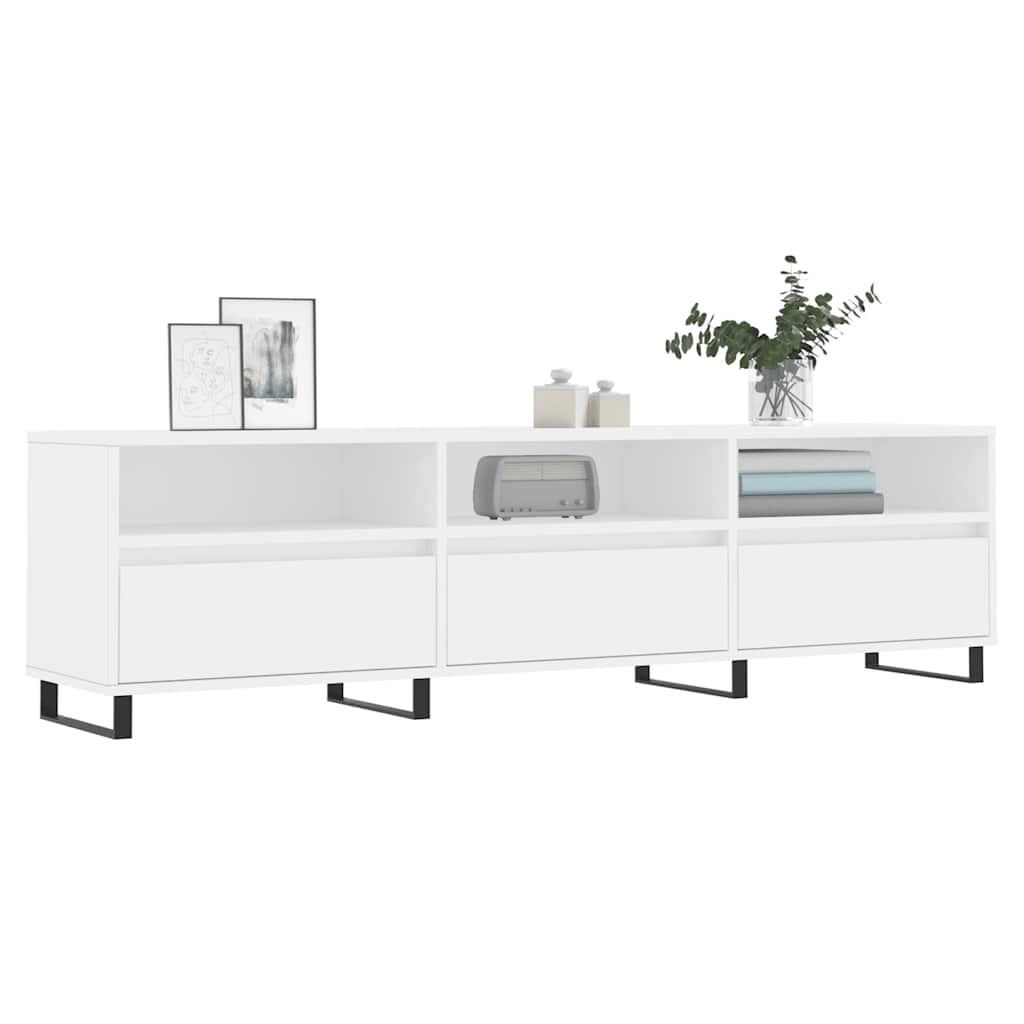 Móvel de TV 150x30x44,5 cm derivados de madeira branco