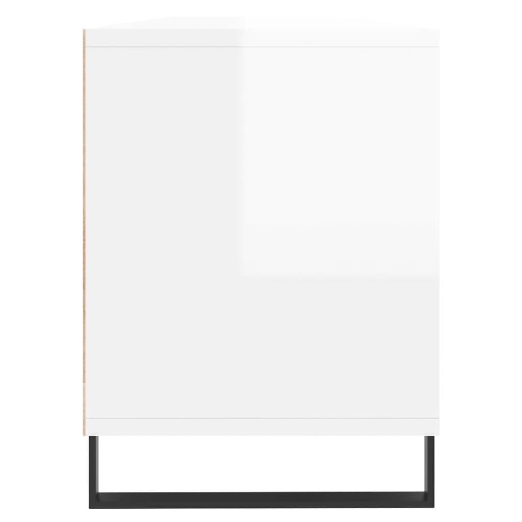 Móvel p/ TV 150x30x44,5 cm derivados madeira branco brilhante