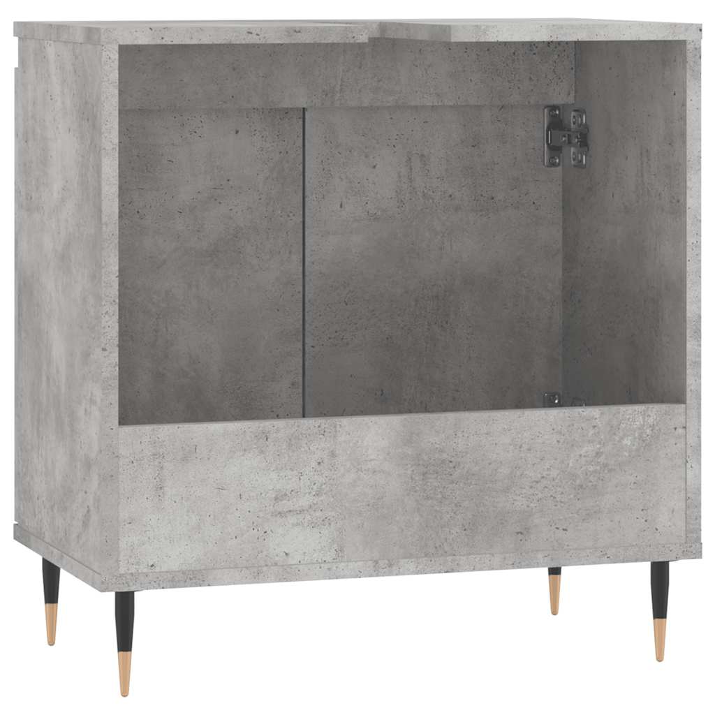 Armário casa de banho 58x33x60 cm deriv. madeira cinza cimento