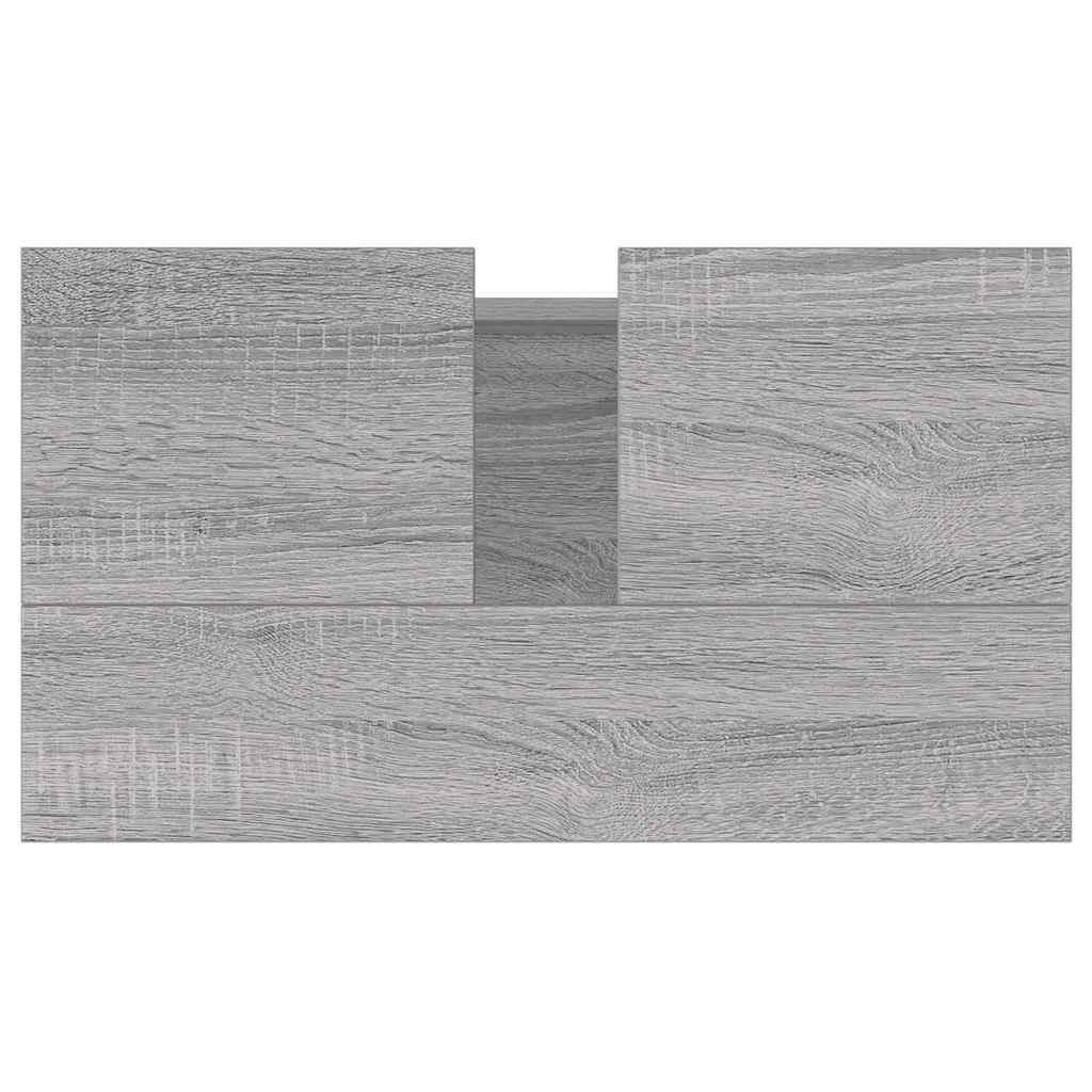 Armário casa de banho 58x33x60cm derivados madeira cinza sonoma