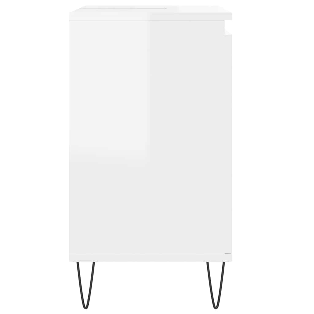 Armário casa banho 58x33x60 cm deriv. madeira branco brilhante