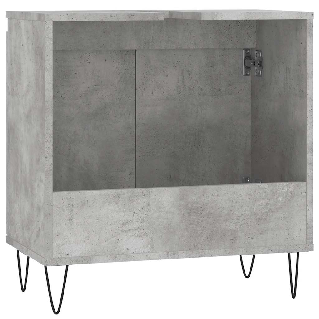 Armário casa de banho 58x33x60 cm deriv. madeira cinza cimento