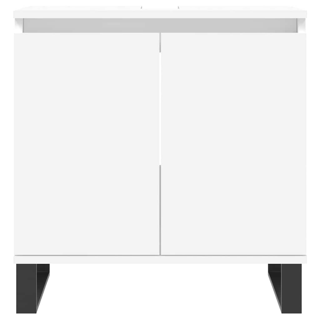 Armário de casa de banho 58x33x60 cm derivados madeira branco