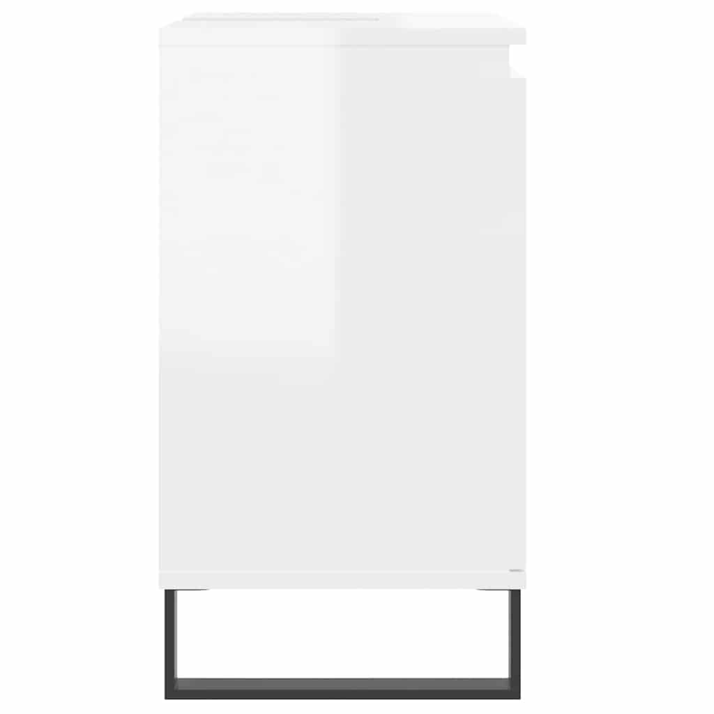 Armário casa banho 58x33x60 cm deriv. madeira branco brilhante
