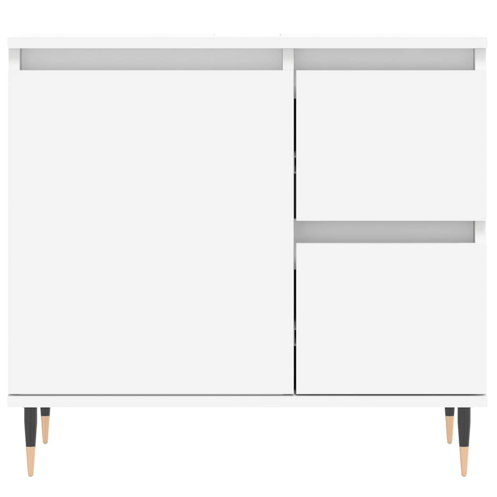 Armário de casa de banho 65x33x60cm derivados de madeira branco