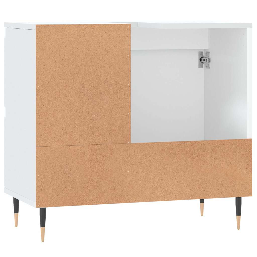 Armário de casa de banho 65x33x60cm derivados de madeira branco