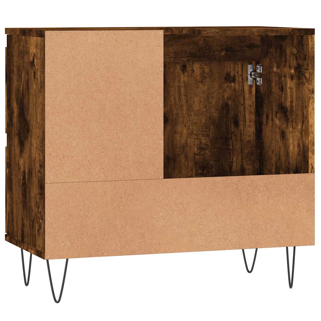 Armário casa de banho 65x33x60 cm madeira carvalho fumado