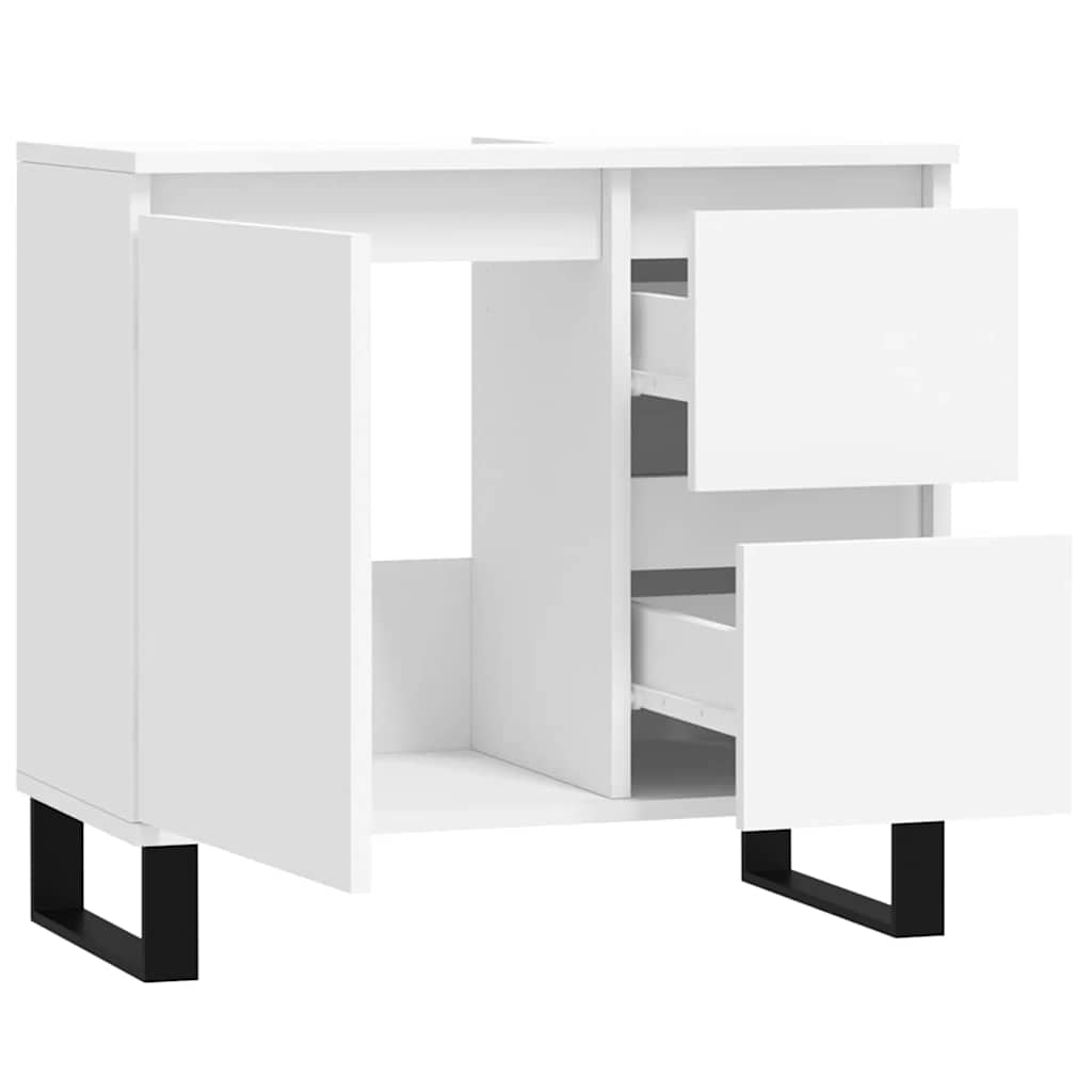 Armário de casa de banho 65x33x60cm derivados de madeira branco