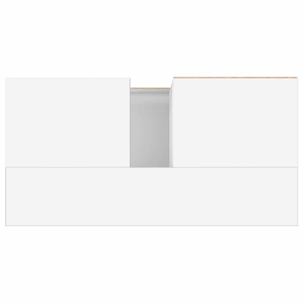 Armário de casa de banho 65x33x60cm derivados de madeira branco