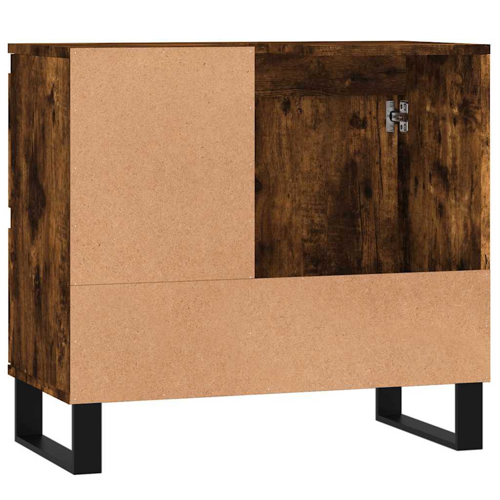 Armário casa de banho 65x33x60 cm madeira carvalho fumado