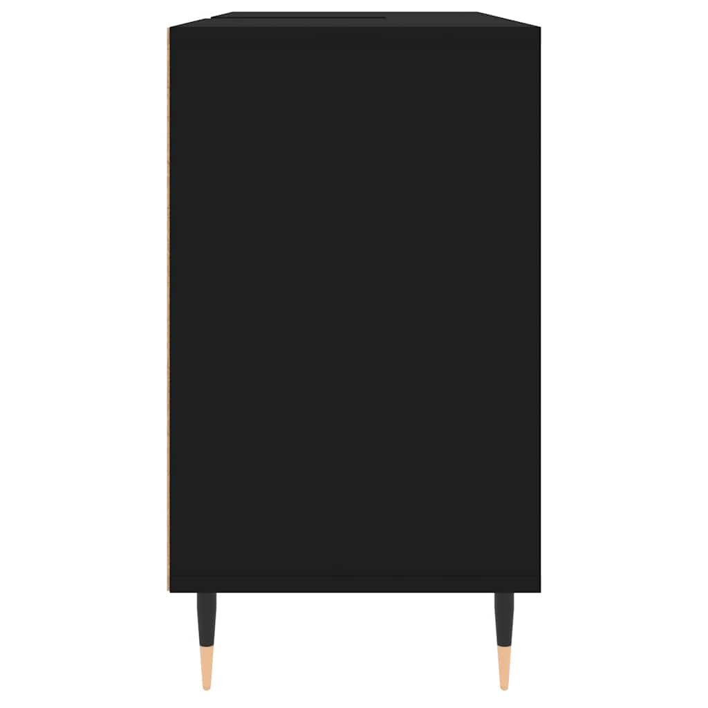 Armário de casa de banho 80x33x60 cm derivados de madeira preto