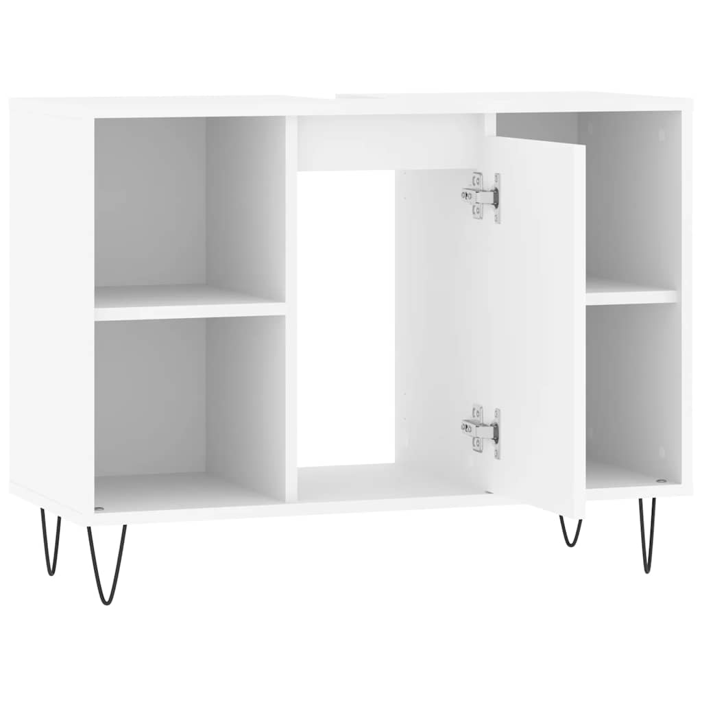 Armário de casa de banho 80x33x60 cm derivados madeira branco