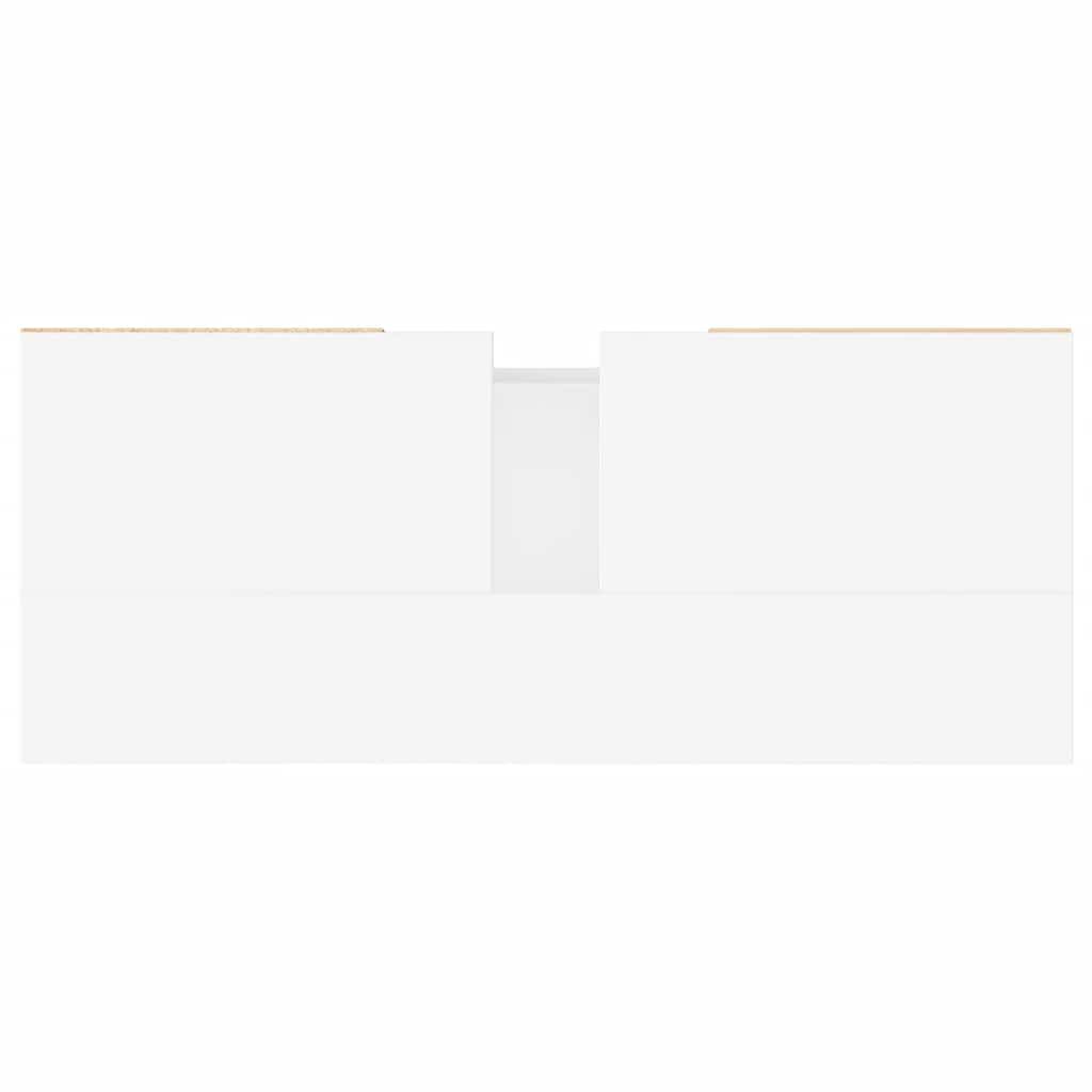 Armário WC 80x33x60 cm derivados de madeira branco brilhante