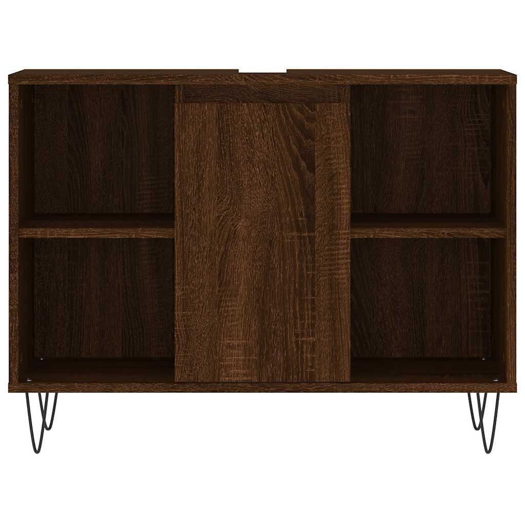 Armário casa banho 80x33x60 cm deriv.madeira carvalho castanho