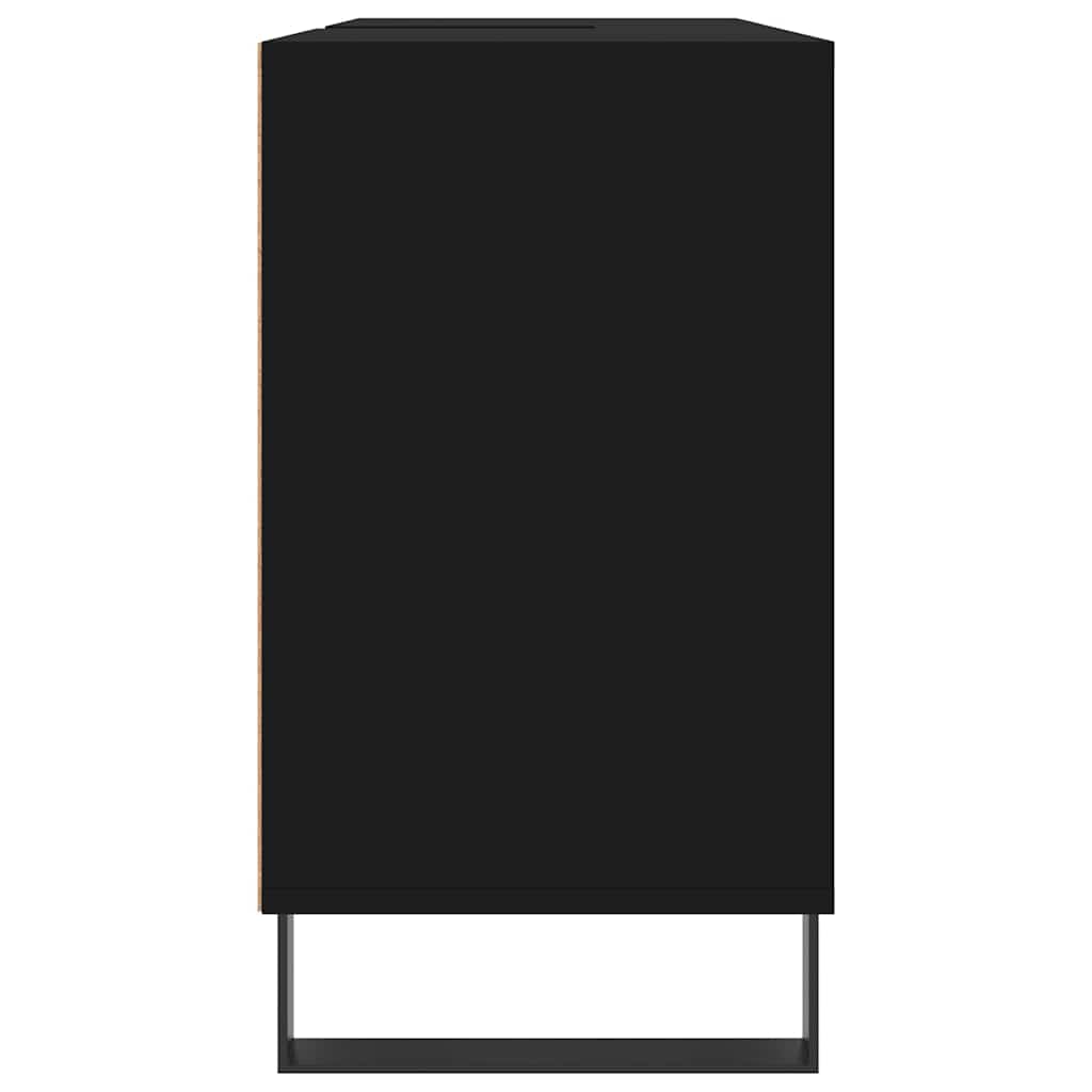 Armário de casa de banho 80x33x60 cm derivados de madeira preto