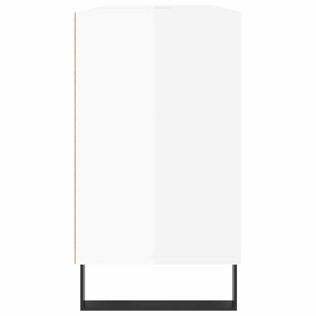 Armário WC 80x33x60 cm derivados de madeira branco brilhante