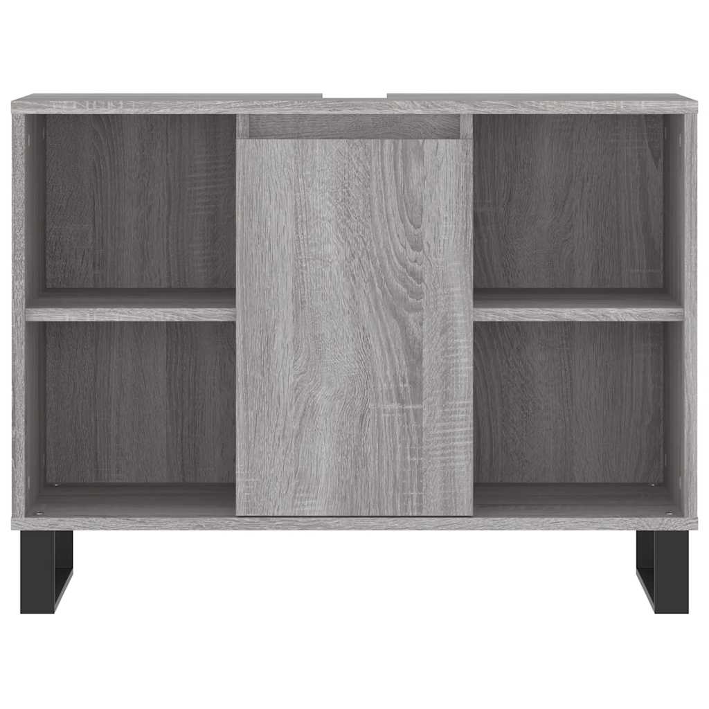 Armário de casa de banho 80x33x60 cm deriv.madeira cinza sonoma