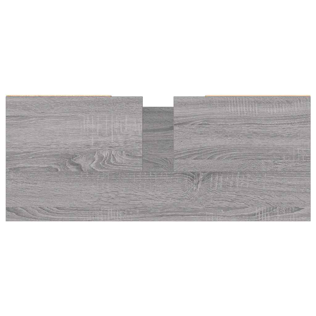 Armário de casa de banho 80x33x60 cm deriv.madeira cinza sonoma