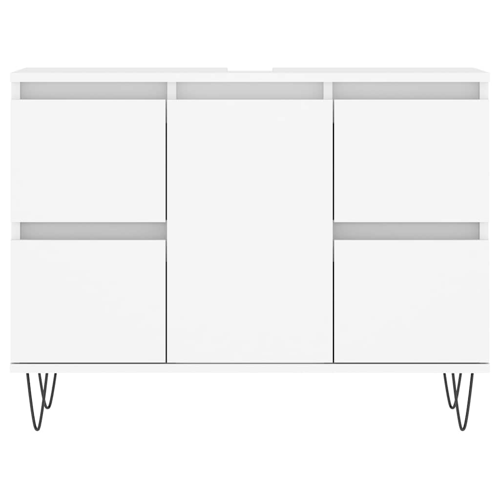 Armário de casa de banho 80x33x60 cm derivados madeira branco