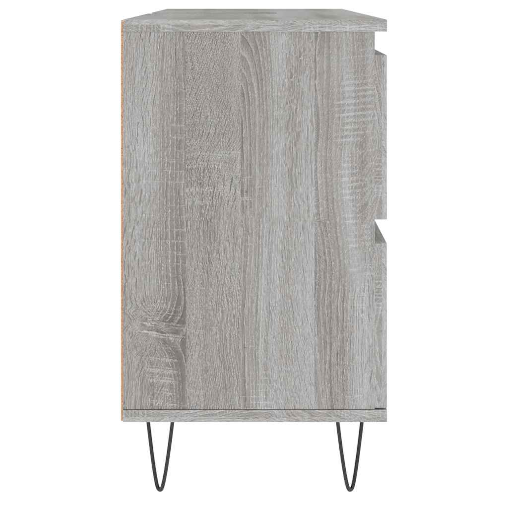 Armário de casa de banho 80x33x60 cm deriv.madeira cinza sonoma
