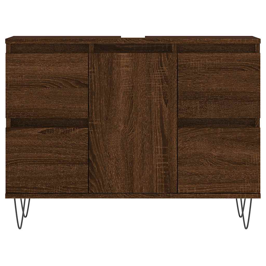 Armário casa banho 80x33x60 cm deriv.madeira carvalho castanho
