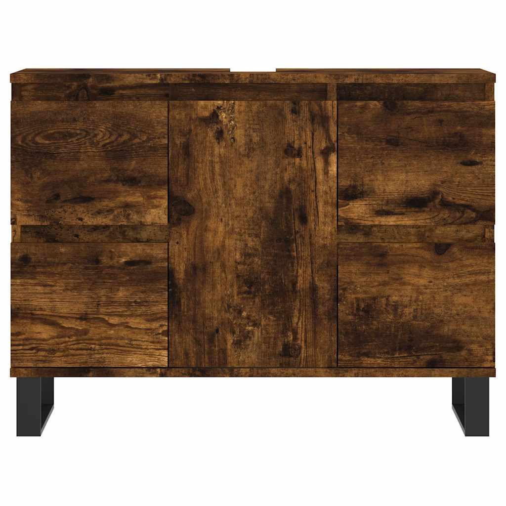 Armário casa de banho 80x33x60 cm deriv.madeira carvalho fumado