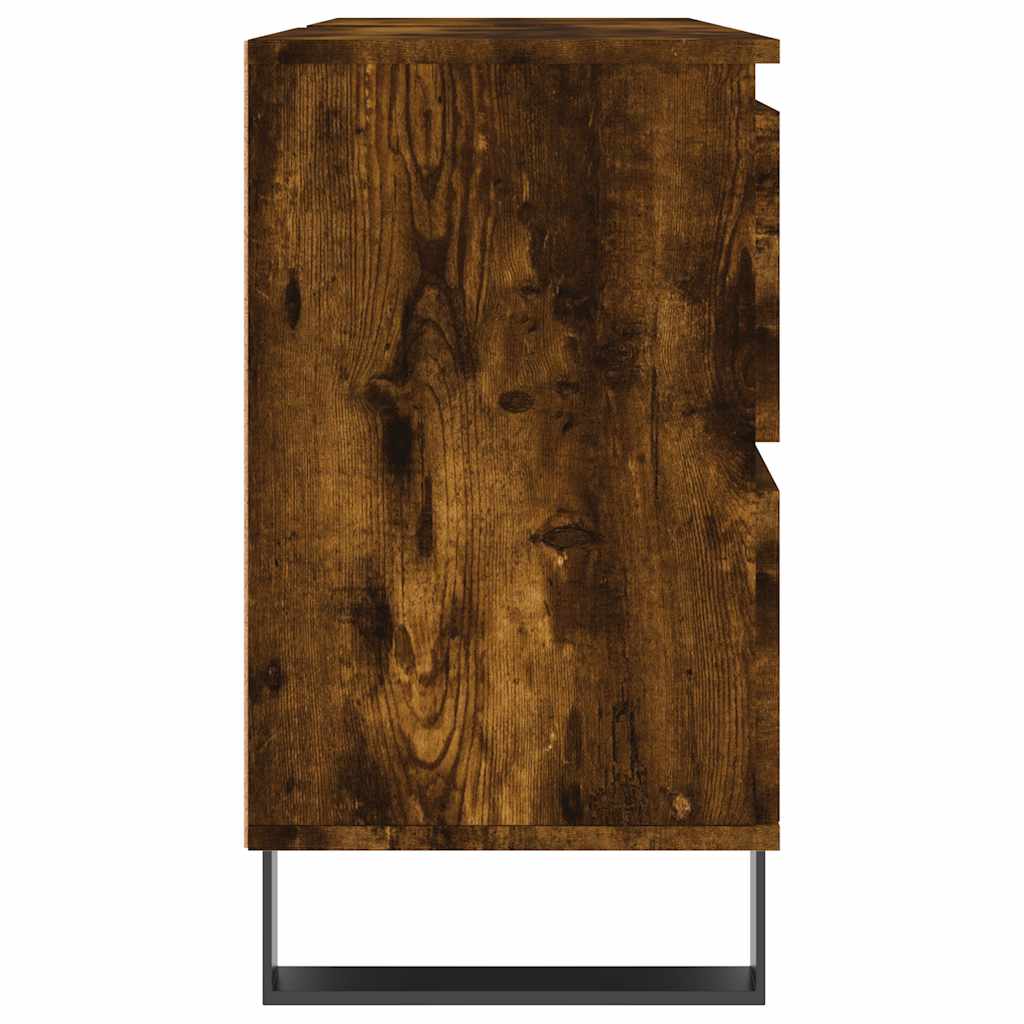 Armário casa de banho 80x33x60 cm deriv.madeira carvalho fumado