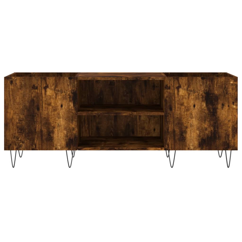 Armário p/ discos 121x38x48 cm deriv. madeira carvalho fumado