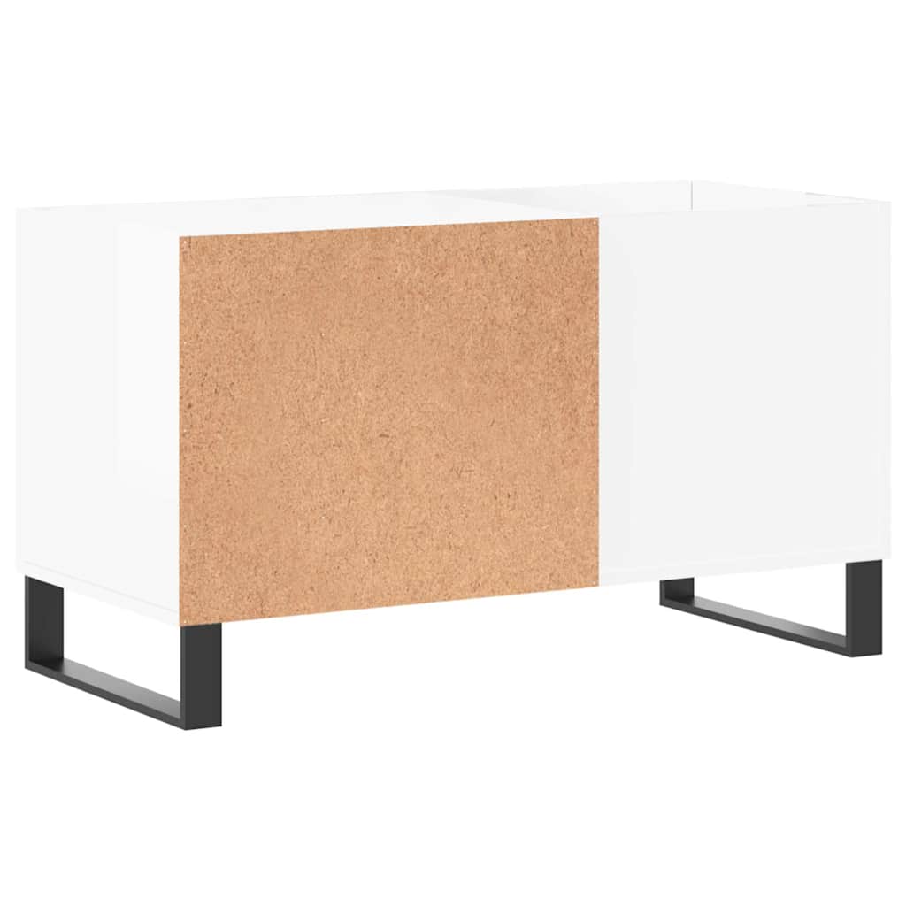 Armário p/ discos 85x38x48 cm deriv. madeira branco brilhante