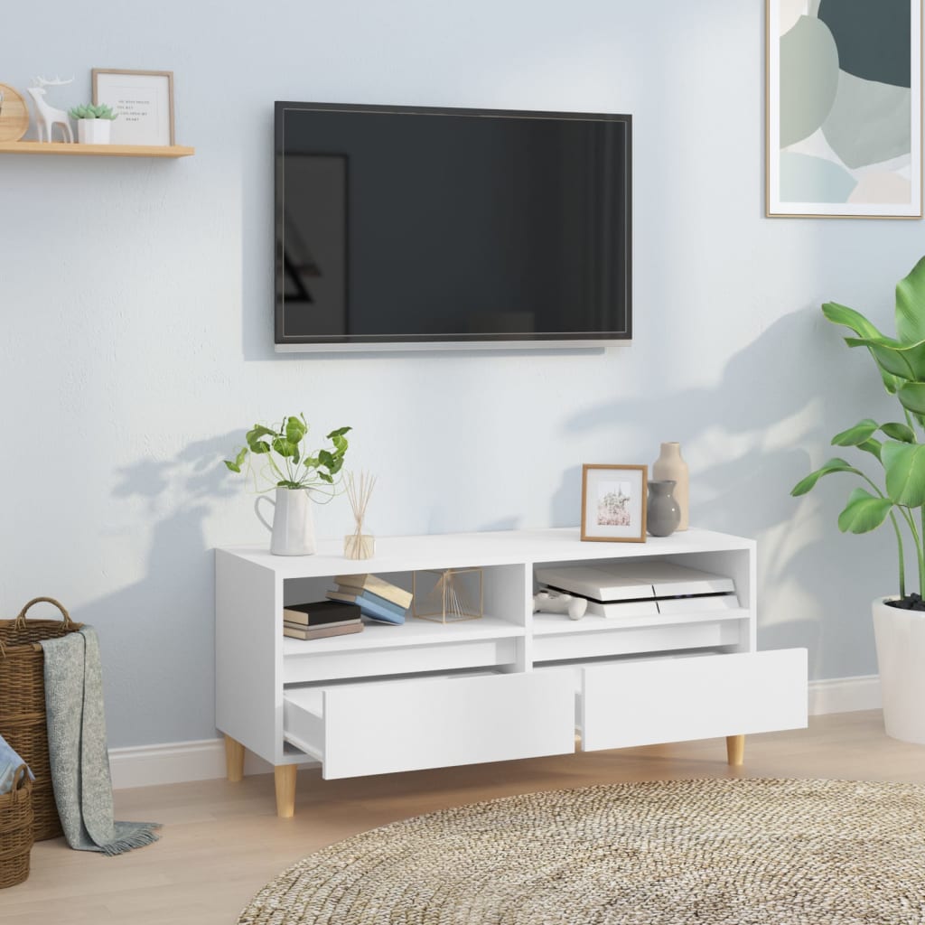 Móvel de TV 100x34,5x44,5 cm derivados de madeira branco