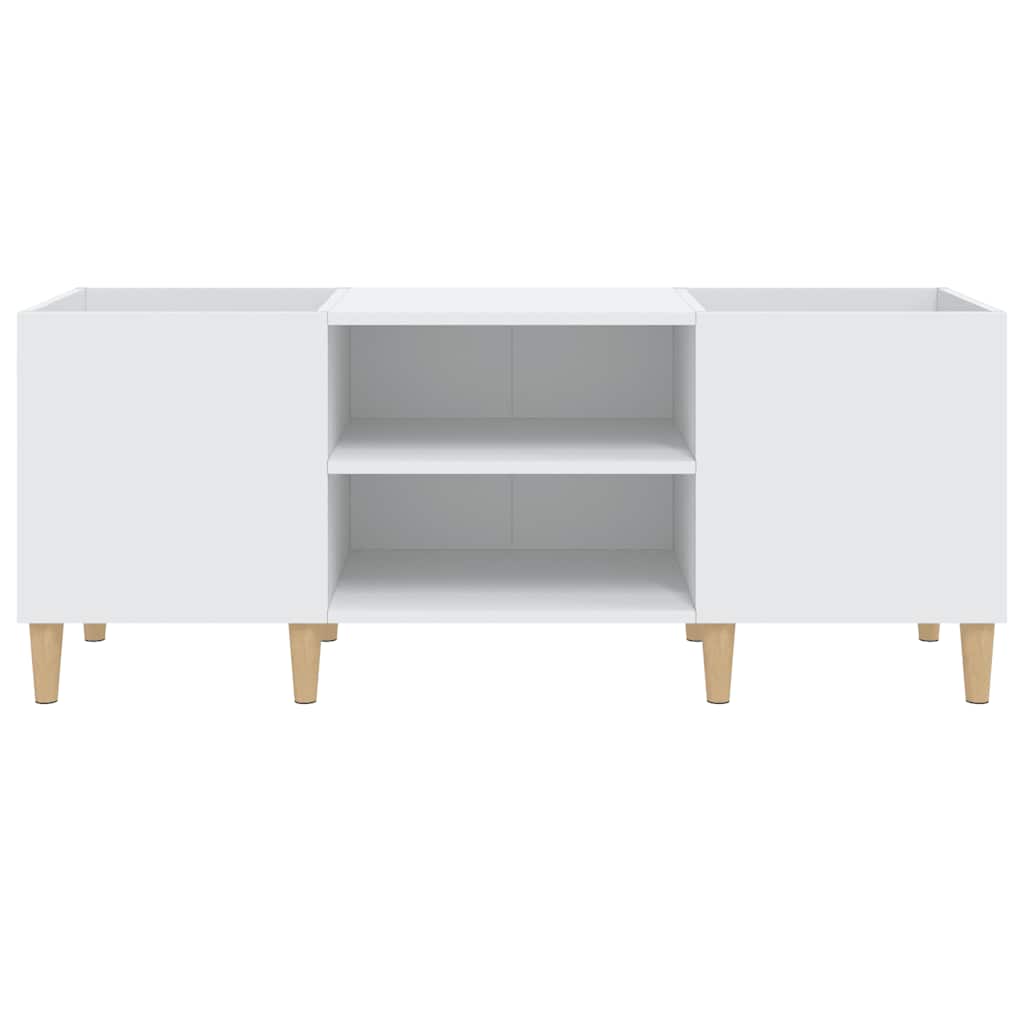 Armário para discos branco 121x38x48 cm madeira projetada