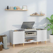 Armário para discos branco 121x38x48 cm madeira projetada