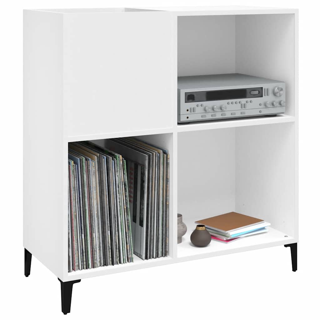 Armário para discos 84,5x38x89 cm derivados de madeira branco