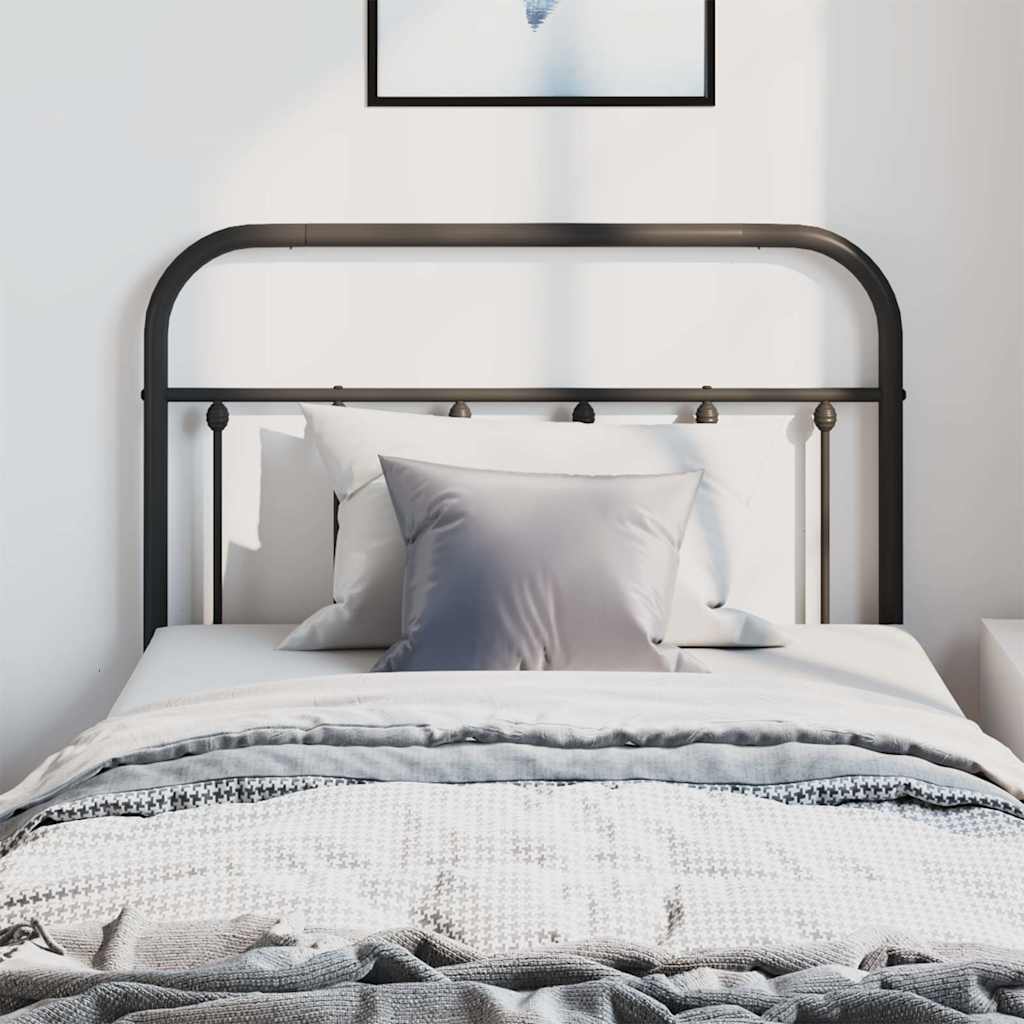 Cabeceira de cama 100 cm metal preto
