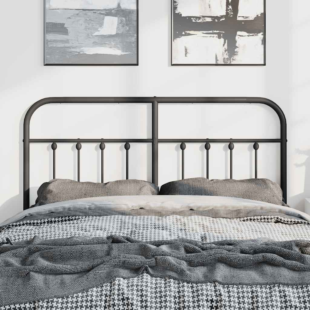 Cabeceira de cama 135 cm metal preto