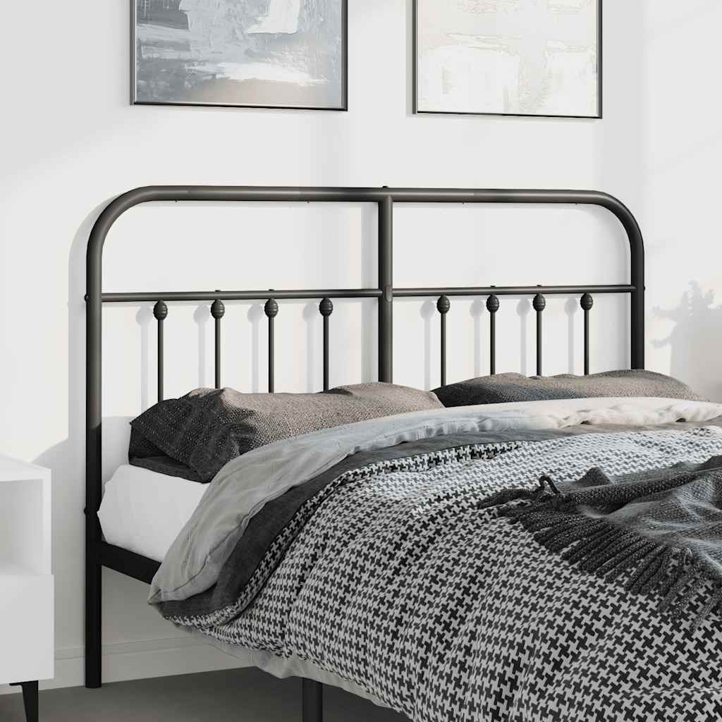 Cabeceira de cama 135 cm metal preto