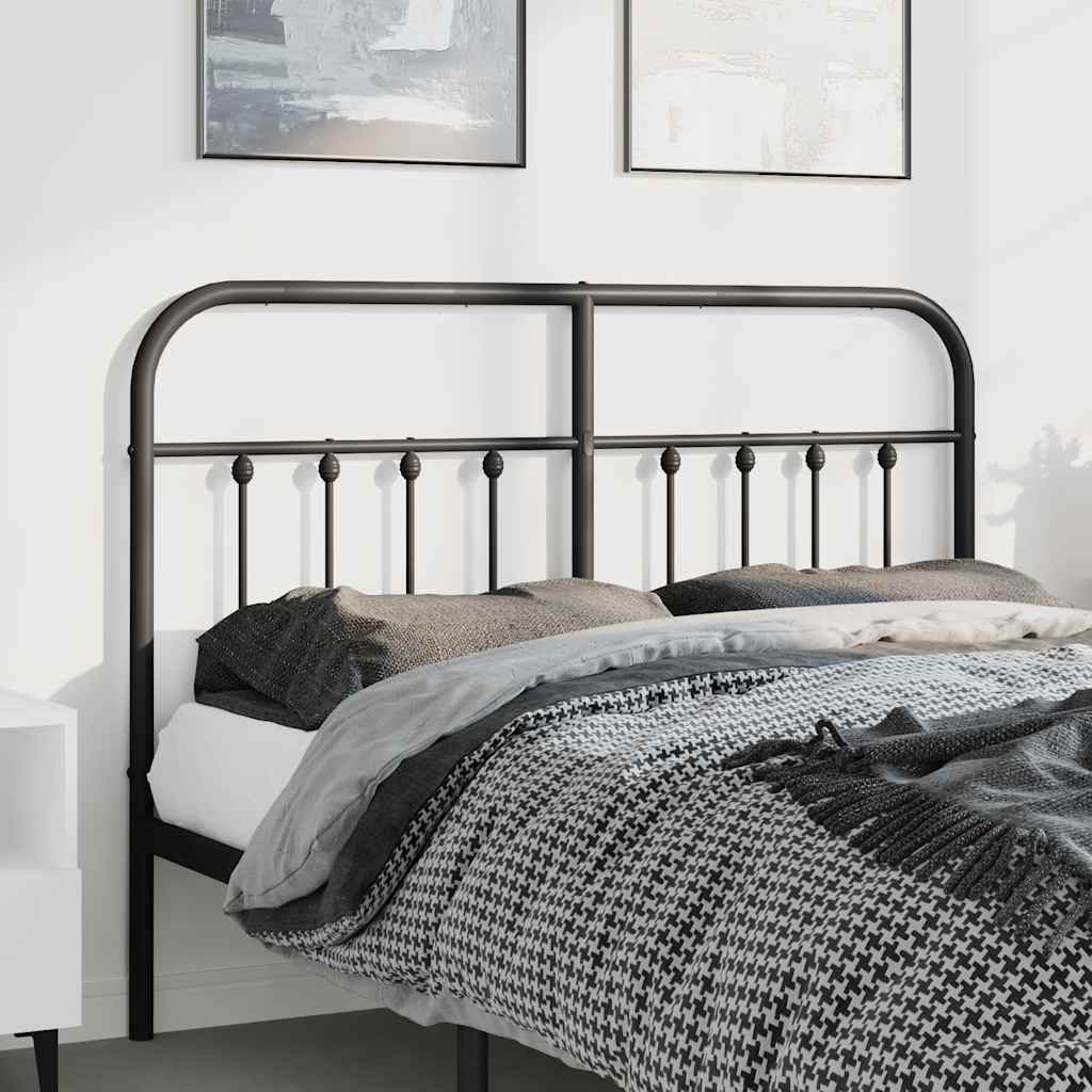 Cabeceira de cama 150 cm metal preto