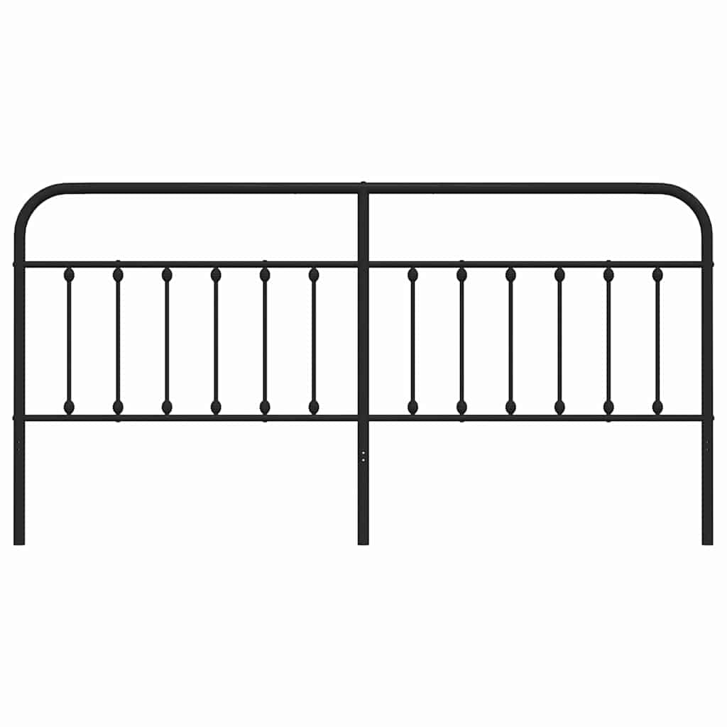 Cabeceira de cama 200 cm metal preto