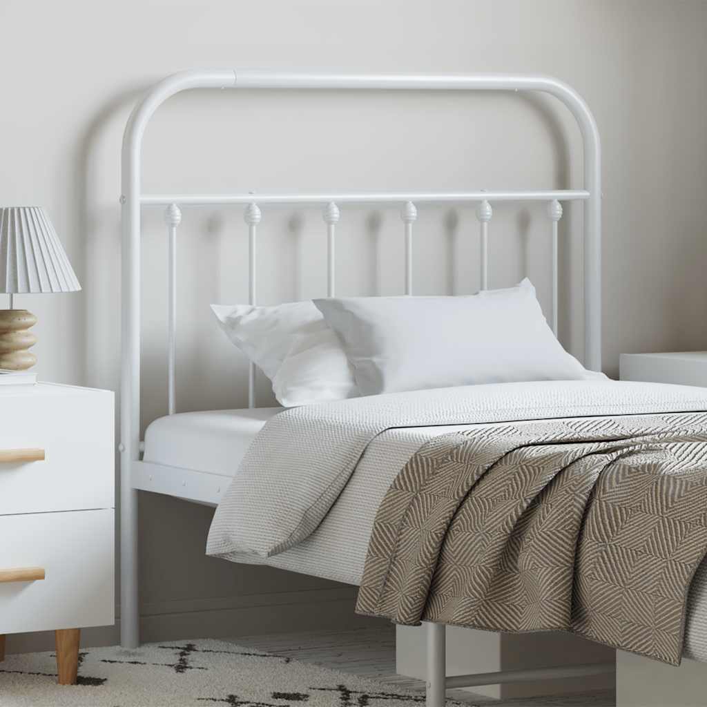 Cabeceira de cama 100 cm metal branco