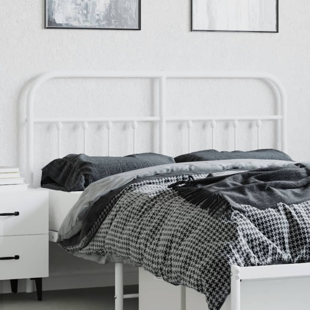 Cabeceira de cama 135 cm metal branco