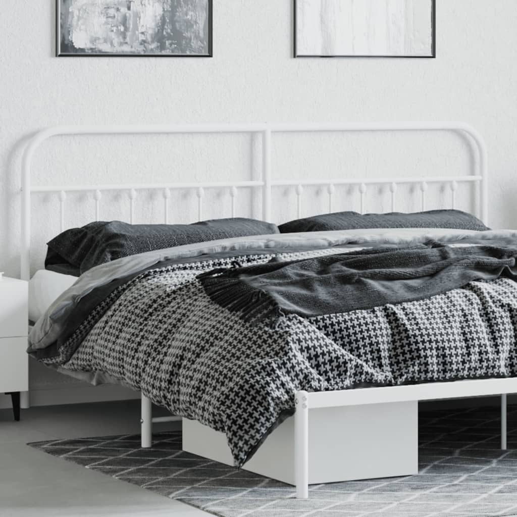 Cabeceira de cama 200 cm metal branco